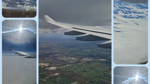 Pictures out of a plane window