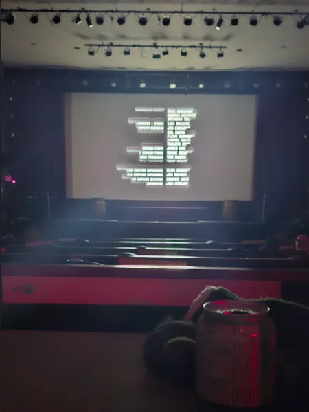 Ending credits going up in a theater